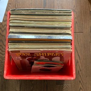 100 records/vinyls